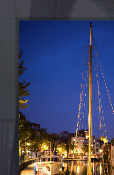 Antwerp canal at night